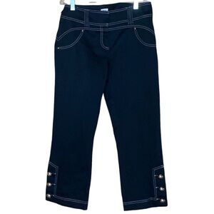 Cache embellished black cropped ankle pants Size 4